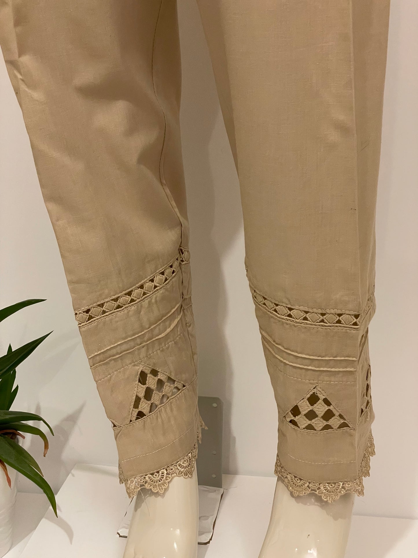 Buy Dark Gold Straight Pants Online | Trouser pants for women